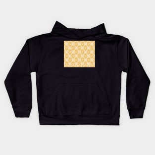 Abstract geometric pattern - bronze and white. Kids Hoodie